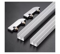 Vetrina di vetro del portello scorrevole con la doppia pista e le ruote della lega di alluminio per il funzionamento