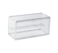 Vetrina espositiva a 2 ripiani, espositore da tavolo per figure, mini