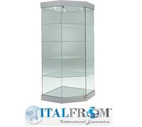 Vetrina Espositiva Angolare con Luci Italfrom Arredo Negozio 73 x 73 x h188
