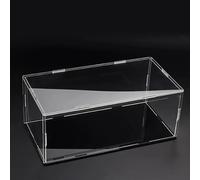 Vetrina Espositiva Espositore In Acrilico con Coperchio Antipolvere, Espositore per Kit Casa In Miniatura Fai Da Te/Puzzle 3D/Action Figures, Scatole Da Banco Trasparenti(H20cm,LxW 45x45cm)