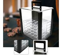 Vetrina espositiva in acrilico con contenitore per chip e accessori per