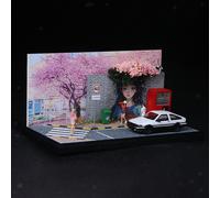 Vetrina espositiva per diorami 1/64 antipolvere creativa con coperchio,