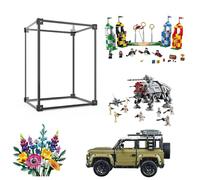 Vetrina Espositiva per Lego 10313 75956 75337 42110 21343,50x30x30.5cm Grande Acrilico Scatola Teca Trasparente Antipolvere Protezione per Action Figure Modelli Collezione