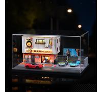 Vetrina espositiva per modellini di auto 1/64, copertura antipolvere, diorama