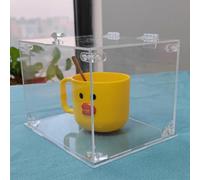 Vetrina Espositiva Piccola Vetrina in Acrilico Trasparente, Vetrina in Plastica a Cubo Alta 10 15 20 25 30 35 40 50 60 cm, Vetrina per Trofei e Action Figure(30x30x30cm(12x12x12in))