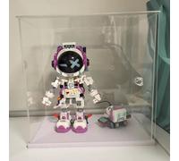 Vetrina Espositiva Rettangolo Scatola Trasparente per Oggetti da Collezione, Impilabile Scatola Acrilica Trasparente con Sportello(25x35x35cm(10x14x14in))