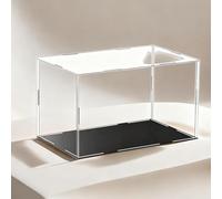 Vetrina Espositiva Scatola Alta e Trasparente per Riporre Oggetti da Collezione, Teca in Acrilico Trasparente da 30 35 40 45 50 55 60 cm, Teca in Vetro Antipolvere Alternativa(25x25x45cm(10x10x18in))