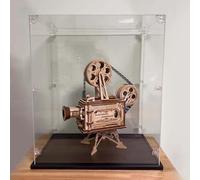 Vetrina Espositiva Scatola Espositiva in Acrilico Trasparente con Base Nera, Teca Espositiva in Acrilico Antipolvere, Oggetti da Collezione, Contenitori Trasparenti per La Conservazione(35x35x25cm(14x