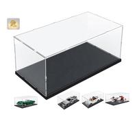 Vetrina Espositiva Teca Plexiglass Acrilico per Lego 11381 Jaguar E-Type | Addensato 3mm Scatola Trasparente per 10330 10295 10300 42224 10337 42170 42176 10353 Auto 1/18 Collezionismo Nero 40x20x20cm