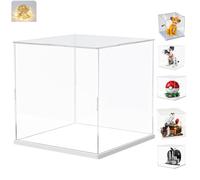 Vetrina Espositiva Teca Plexiglass Acrilico per Lego 43269 76466 30x30x30cm | Trasparente Scatola per Basket Cucciolo 101 Pietra Filosofale Collezionismo 21066 New York 43247 72154 11505 77073 Led Bianco