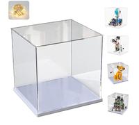 Vetrina Espositiva Teca Plexiglass Acrilico per Lego 43269 Cucciolo Carica dei cento e uno per 43247 Giovane Simba Re Leone per 31167 Villa Spettrale 77073 11203, Vetrinetta Interno Bianco 30x30x30cm