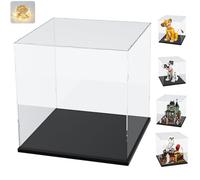 Vetrina Espositiva Teca Plexiglass Acrilico per Lego 43269 Cucciolo La carica cento e uno per 43247 Simba Re Leone per 76466 Pietra filosofale 31167 77073 11203, Vetrinetta Interno Nero 30x30x30cm