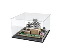 Vetrina Espositiva Teca Plexiglass Acrilico per Lego 60413 Aereo Antincendio per 21060 Castello Himeji 75357 21327 Collezionismo, Espositore con Base in Legno-plastica, Nero Interno 35x35x20cm