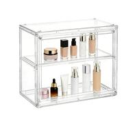 Vetrina Espositiva Trasparente,Teca Acrilica Per Bambole Con Porta Magnetica - Scatola Organizer con Ripiano Estraibile - per Casa Ufficio Libri Giocattoli Figure Souvenir