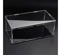 Vetrina Espositiva Vetrina in Acrilico Lunga, Vetrina Ad Alta Trasparenza per Modelli/miniature/statuine, Scatole Portaoggetti in Acrilico Antipolvere(Black Base,45x45x45cm)