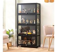 vetrina espositiva vetrina soggiorno vetrinetta espositiva vetrina espositiva per collezionismo Struttura in bambù naturale, porta a battente, ermetica e antipolvere, facile da installare e facile da