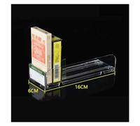 Vetrina for esposizione prodotti, spingisigarette automatico, portacioccolatini for portaoggetti for negozi Scaffale for gomme da masticare 20 pezzi (Color : Clear, Size : 16cm)