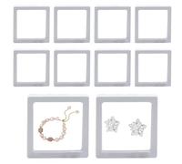 Vetrina Galleggiante 3D Vetrina per Gioielli Galleggiante 3D - 10 Pezzi Display Trasparente per Gioielli, Custodia Galleggiante | Supporto Trasparente Supporto per Campione Casa e Business Film P