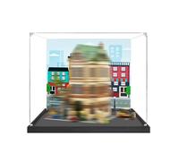 Vetrina in acrilico appositamente realizzata per Lego 10297 Corner Boutique Hotel Building Set, scatola trasparente antipolvere, solo vetrina, compatibile con Lego 10297 (spray posteriore A + base 1)