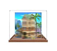Vetrina in acrilico appositamente realizzata per Lego 10297 Corner Boutique Hotel Building Set, scatola trasparente antipolvere, solo vetrina, compatibile con Lego 10297 (spray posteriore B + base 2)