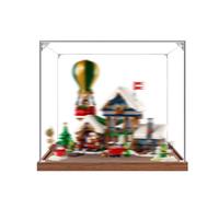 Vetrina in acrilico appositamente realizzata per Lego 10339 Set di edifici postali di Babbo Natale, scatola antipolvere, solo vetrina, scatola di visualizzazione compatibile con Lego 10339 (2 mm)