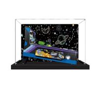 Vetrina in acrilico appositamente realizzata per Lego 11374 Space Pinball Machine Racing Building Set, scatola antipolvere, solo vetrina, compatibile con Lego 11374 (spray posteriore 1 + base A)