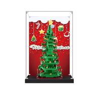 Vetrina in acrilico appositamente realizzata per Lego 40573 Creative Christmas Tree Building Set, scatola antipolvere, solo vetrina, compatibile con Lego 40573 (spray posteriore + base A)