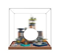 Vetrina in acrilico appositamente realizzata per Lego 60419 Prison Island Building Set, scatola antipolvere, solo vetrina, scatola di visualizzazione compatibile con Lego 60419 (2 mm + base B)
