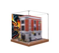 Vetrina in acrilico appositamente realizzata per Lego 75827 Set di edifici per caserma dei pompieri, scatola antipolvere - solo vetrina, compatibile con Lego 75827 (spray posteriore + base B)