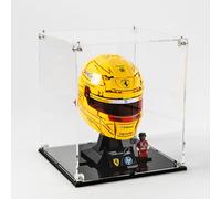 Vetrina in acrilico compatibile con casco LEGO Lewis Hamilton 43022 - Compatibile con casco LEGO Charles Leclerc 43014 - Custodia protettiva resistente, custodia protettiva antipolvere