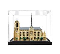 Vetrina in acrilico, compatibile con LE*GO 21061 Notre-Dame de Paris - Scatola trasparente e antipolvere e custodia da collezione (modello non incluso) (Nero-2 mm)