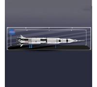 Vetrina in acrilico compatibile con le-go 21309 Apollo Saturn V 92176, modello di veicolo di lancio, trasparente, antipolvere, protezione da collezione (solo vetrina) (orizzontale 3 mm)