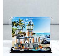 Vetrina in acrilico compatibile con le-go 60419 Island Prison Brick Set, scatola trasparente antipolvere, vetrina per giocattoli, facile da montare, idea regalo, 50 × 22 × 40 cm (A)