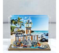 Vetrina in acrilico compatibile con le-go 60419 Island Prison Brick Set, scatola trasparente antipolvere, vetrina per giocattoli, facile da montare, idea regalo, 50 x 22 x 40 cm (B)