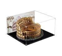 Vetrina in acrilico, compatibile con Lego 10276 Colosseo, antipolvere, trasparente, scatola portaoggetti (solo vetrina) (sfondo dipinto)