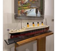 Vetrina in acrilico, compatibile con Lego 10294 Titanic Display Box, antipolvere, resistente ai raggi UV, trasparente 10294 (solo vetrina, kit non incluso) (trasparente 3 mm)