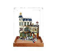 Vetrina in acrilico, compatibile con Lego 11371 Shopping Street Set, antipolvere, scatola portaoggetti, compatibile con 11371 (solo vetrina, kit non incluso) (legno 2 mm)