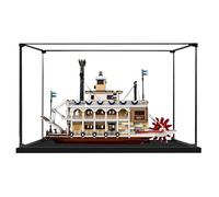 Vetrina in acrilico compatibile con Lego 21356 Canal Steamer Set, antipolvere, scatola portaoggetti, custodia trasparente, compatibile con 21356 (solo scatola di visualizzazione, kit non incluso
