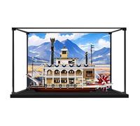 Vetrina in acrilico compatibile con Lego 21356 Canal Steamer Set, antipolvere, scatola portaoggetti, custodia trasparente, compatibile con 21356 (solo scatola di visualizzazione, kit non incluso
