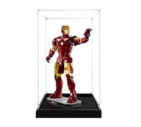 Vetrina in acrilico compatibile con Lego 76344 Armor Toys Set, antipolvere, scatola portaoggetti, compatibile con 76344(solo scatola espositiva, kit non incluso) (trasparente + nero 3 mm)