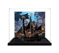 Vetrina in acrilico, compatibile con set Lego 10365, antipolvere, scatola portaoggetti, custodia trasparente, compatibile con 10365 (solo scatola espositiva, kit non incluso) (sfondo + nero E)