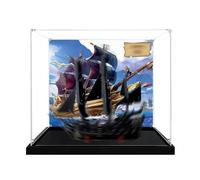 Vetrina in acrilico, compatibile con set Lego 10365, antipolvere, scatola portaoggetti, custodia trasparente, compatibile con 10365 (solo scatola espositiva, kit non incluso) (sfondo + nero F)