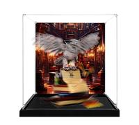 Vetrina in acrilico, compatibile con set Lego 76391, antipolvere, scatola portaoggetti, custodia trasparente, compatibile con 76391 (solo scatola espositiva, kit non incluso) (Sfondo B)