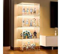 Vetrina in acrilico con design con porta a ribalta, grande capacità di archiviazione per figure, facile da installare, armadietto Curio per oggetti da collezione e cimeli