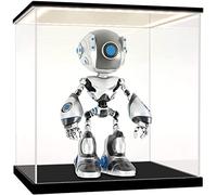 Vetrina in Acrilico con luci a LED e Interruttore, Teca Plexiglass Cubo Contenitori Scatola Vetrina Espositiva per Lego, Modellismo, Collezionismo, Figure (15x15x15 cm)