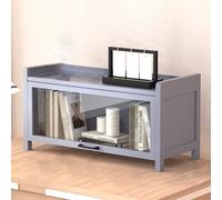 Vetrina in acrilico con più strati per una protezione a 360 gradi, grigio (69,8 x 31,8 x 38,9 cm)