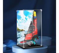 Vetrina in acrilico con vite per Lego® Emirates Team New Zealand AC75 Yacht 42174 (Il set Lego non è incluso) (con sfondo)