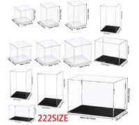 Vetrina in acrilico di dimensioni 222 per oggetti da collezione assemblare vetrina di protezione in scatola acrilica trasparente per action figure che organizzano giocattoli