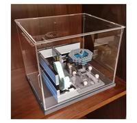 Vetrina in Acrilico, Grande teca in Acrilico per Action Figure, Giocattoli e modellini - Organizer Trasparente per Collezioni con Base Nera, Perfetto per Bambole, Cappelli e trenini (Dimensi