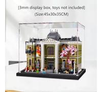 Vetrina in Acrilico per 10326 Museo di Storia Blocchi Construcción Modello,45x30x35 cm Trasparente Antipolvere Espositiva Teca,compatibile con Lego Technic (solo vetrina) 3MM